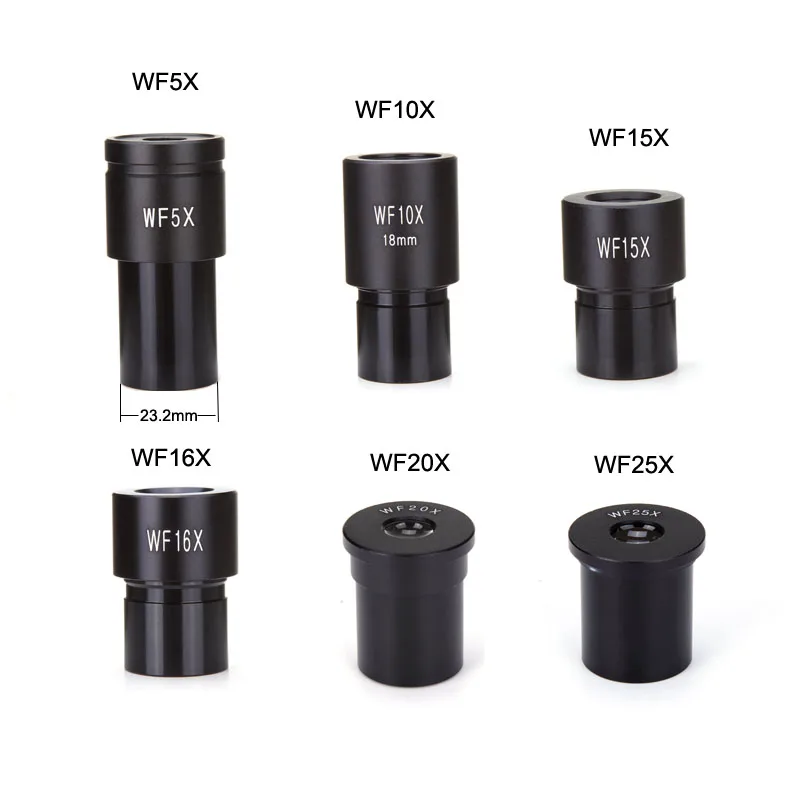 

New microscope Eyepiece wide field WF5X WF10X WF15X WF16X WF20X Eyepiece for Compound microscope 23.2 mm Free Shipping