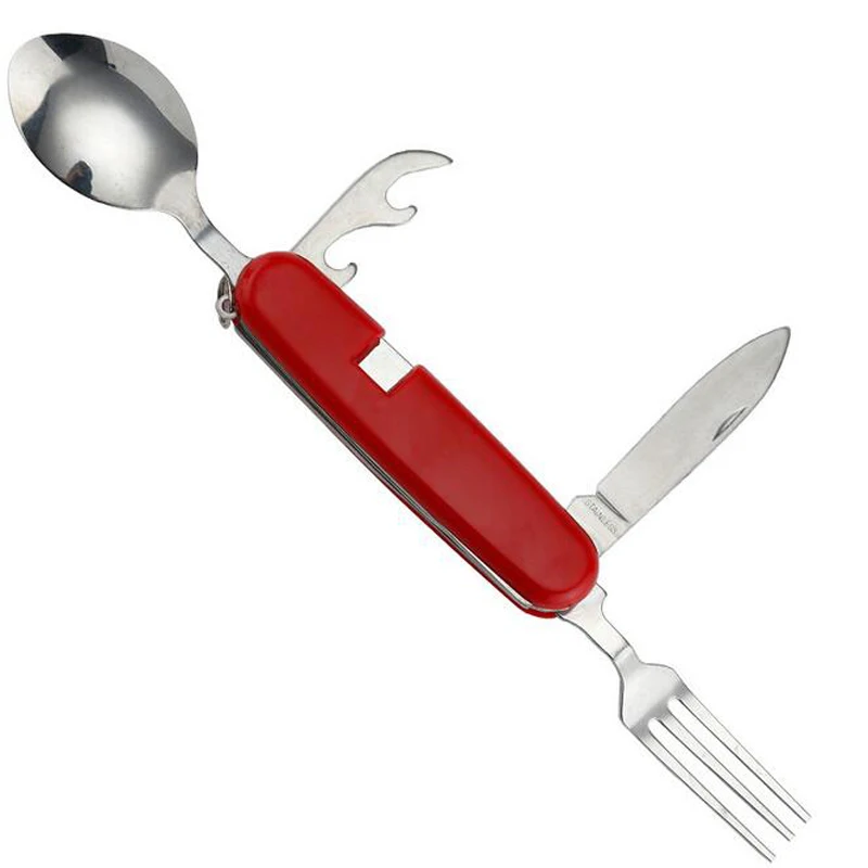 Camping Picnic Tableware Set Portable Folding Cutlery Knife Fork Spoon