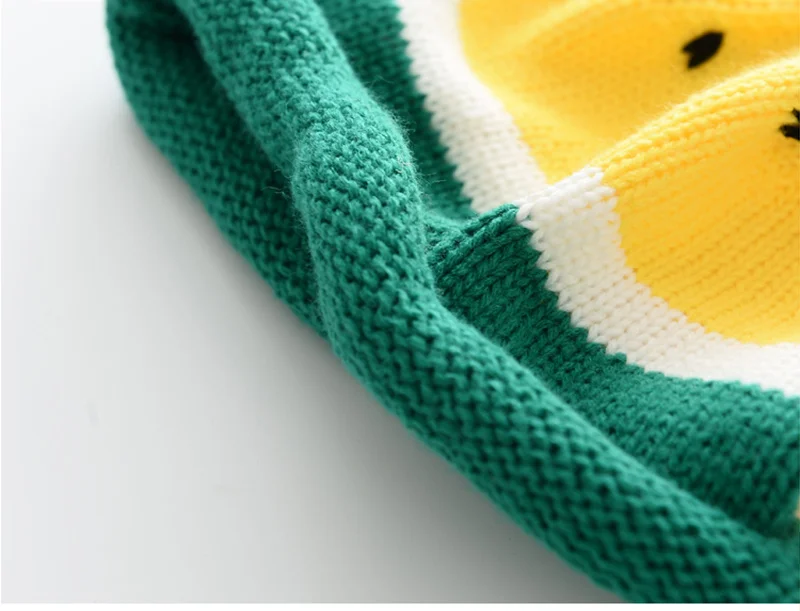 Cute Watemelon Baby Hat Red Yellow Fall Fashion Beanie Hat For Boys Girls Cotton Comfortable Toddler Hat Photography Props 1-3Y (1)