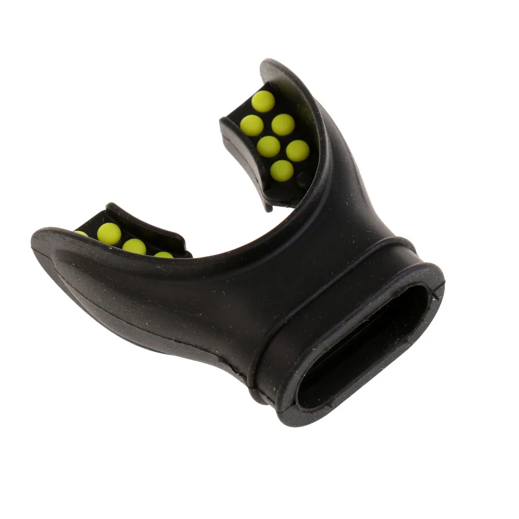 Scuba Diving Black Silicone Mouthpiece with Color Tab Replacement Regulator Octopus Snorkel Comfort Fit Mouth Piece