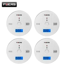 Fuers 4 шт. детектор газа сенсор Угарный газ работать в одиночестве 85 дБ сирена звук независимый детектор угарного газа CO сенсор