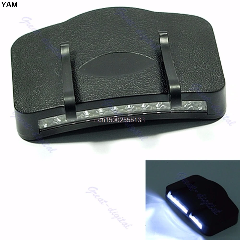 

11 LED Black Flashlight Camping Clip-On Cap/Hat Light