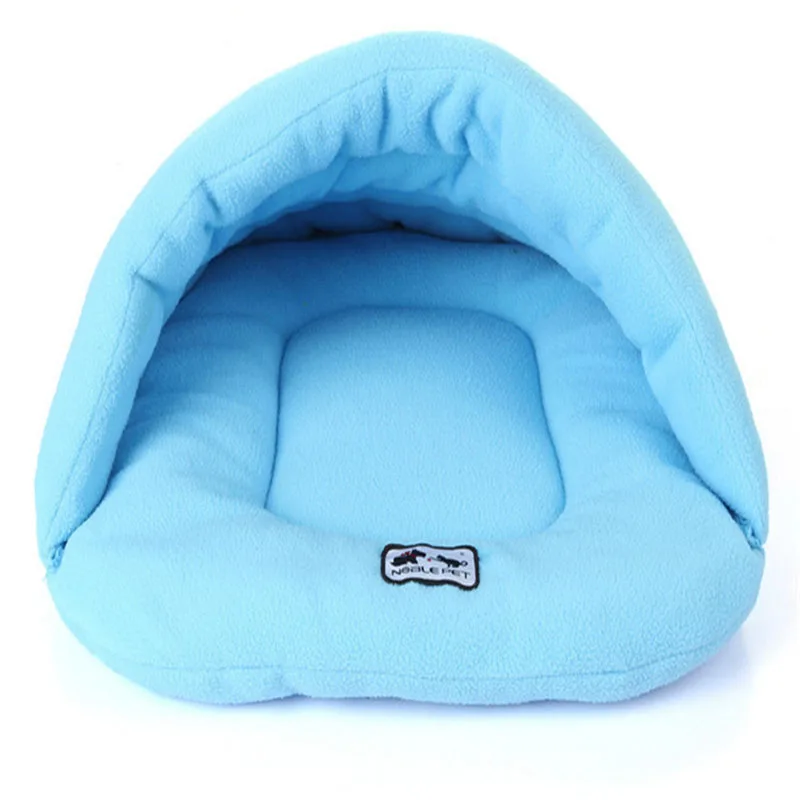 Hot 6 Colors  Winter Warm Pet Heated Mat Small Dog Puppy Kennel House for Cats  Nest Cave Bed Fashion Soft Polar Fleece Dog Beds