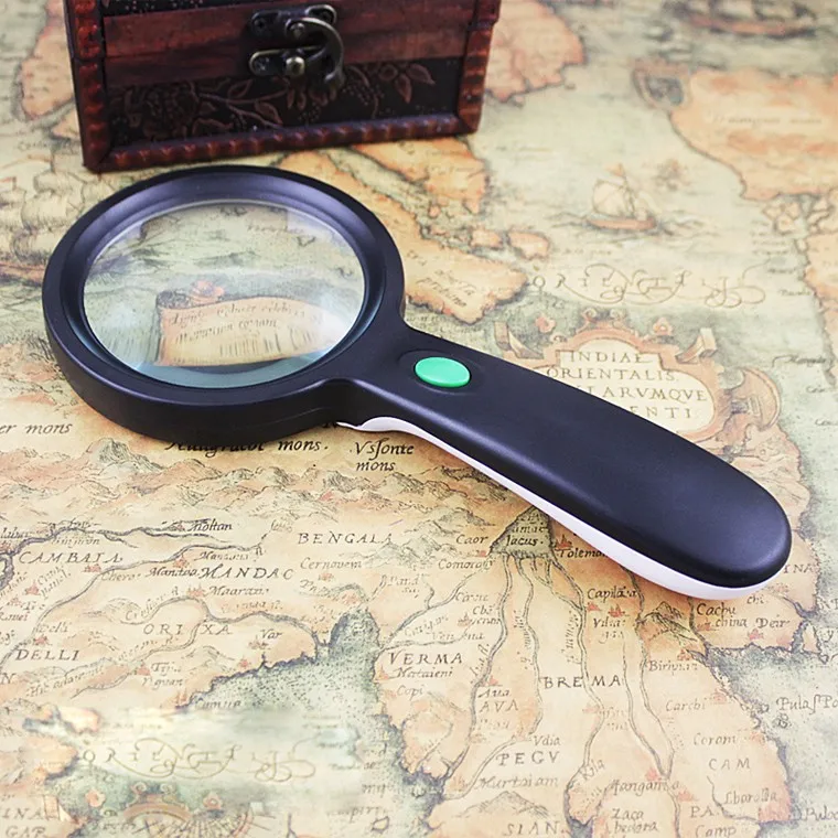 

5X Magnifier Optical Glass Lens Magnifying Glass with 10 LED Lights