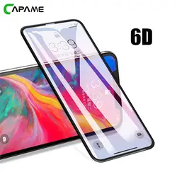 Закаленное стекло Capame 6D для iPhone 6 6s 7 8 X полное покрытие Edge защитное стекло на iPhone 7 8 6 6s Plus X 10 Xs Max Xr