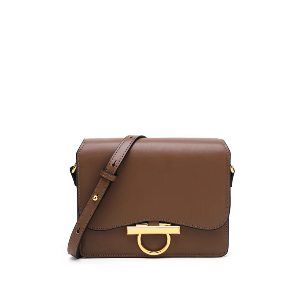 

PAYOT Cow Leather Women Crossbody Bag Casual CK Messenger Bags Ring Metal Buckle Flap Bags Female Shoulder Bags