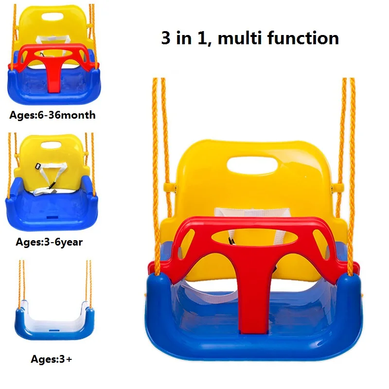 Baby Plastic Secure High Back Swing Seat Indoor Outdoor Kids Chair Toys Gift for Children game