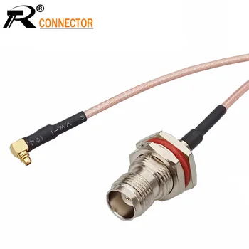 

1pcs TNC Female Jack to MMCX Male Right Angle RF Coaxial Pigtail RG316 Cable 15cm