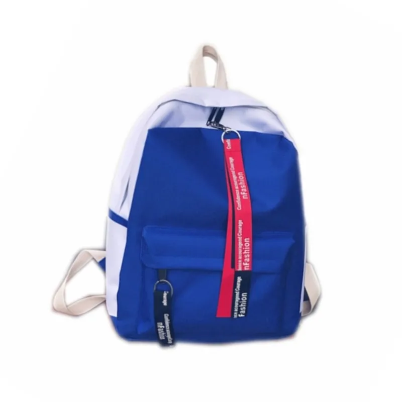 

Brand Male Female Backpack Patchwork Canvas Red Blue Yellow Teenager Schoolbag Large Capacity Muchila Amarilla Travel Laptop Bag