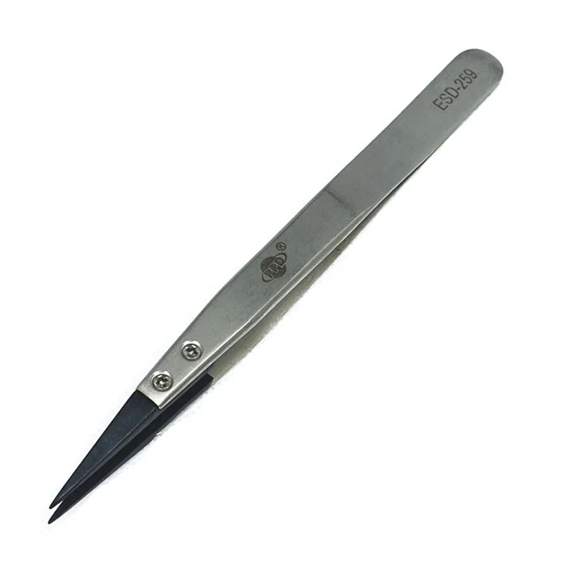 

PPD ESD-259 interchangeable head anti-static carbon fiber tweezers ESD anti-static pointed tweezers pointed hand tools