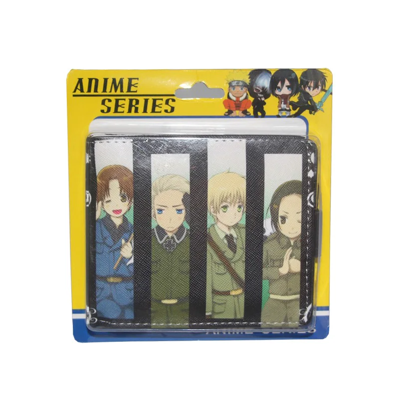 Японский аниме Axis Powers Hetalia PU короткий Косплей двойной кошелек для мужчин и женщин держатель для карт кошелек Carteras Mujer