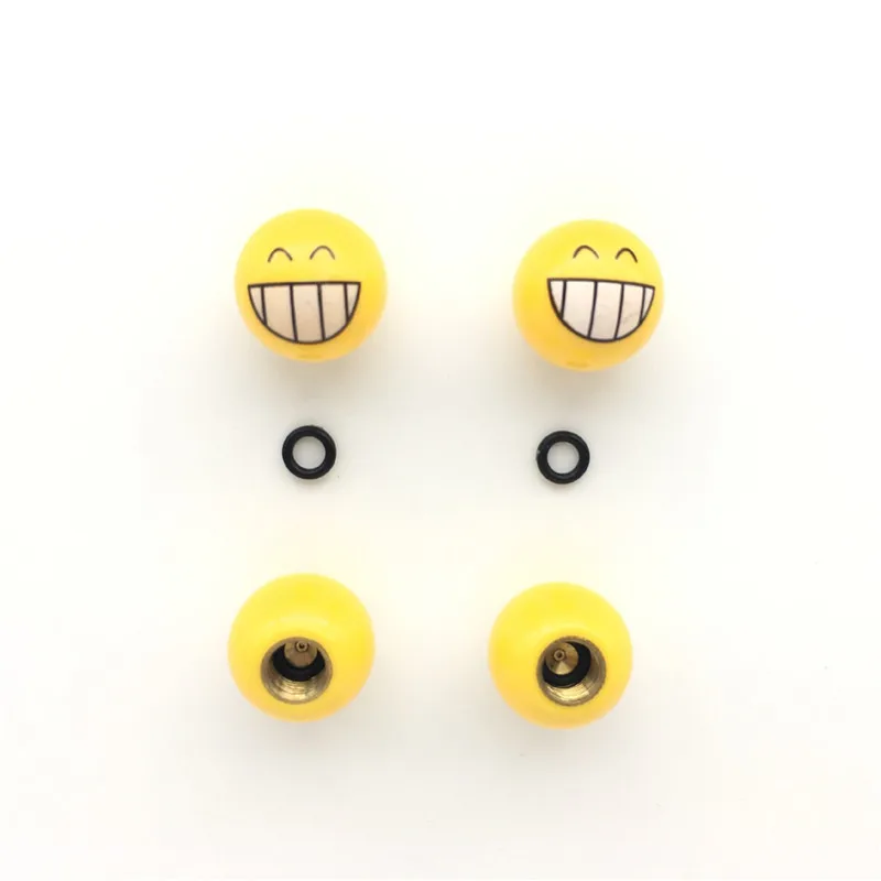 

Smiling face Tire Valves Tyre Caps Case For VW R Gti Lada Bmw Mini M OPC S line Nissan Nismo Toyota Car Styling Accessories