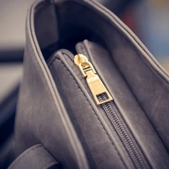 Women Leather Handbag Black Grey Causal Large Capacity Shoulder Bag Shopping Handbags 5