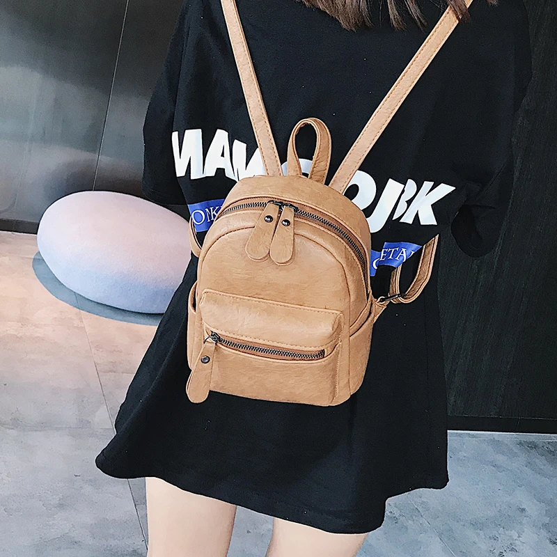 Дизайнерский Модный маленький женский рюкзак женская сумка на плечо кошелек для девочек мини-рюкзак из мягкой искусственной кожи маленький рюкзак