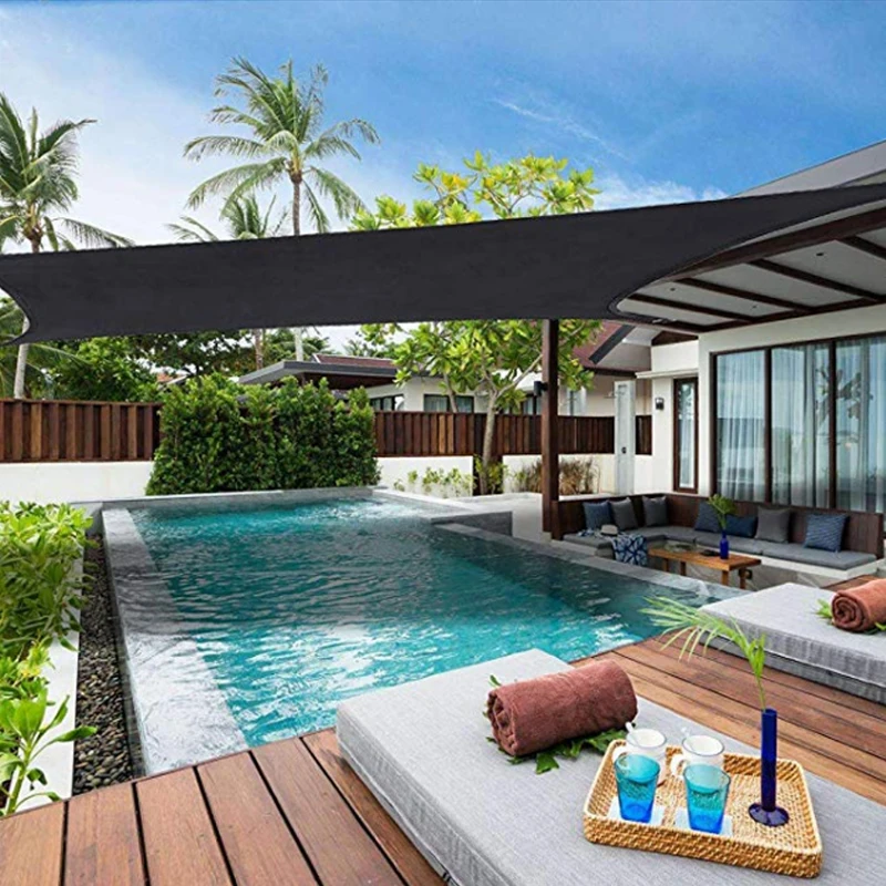 Parasol de vela negro HDPE parasol neto sol refugio exterior jardín sombrilla cortina Patio cubierta Anti-UV cubierta de coche 2 m 4 m 5 m 6 m Parasol de vela negro HDPE parasol neto sol refugio exterior jardín sombrilla cortina Patio cubierta Anti-UV cubierta de coche 2 m 4 m 5 m 6 m