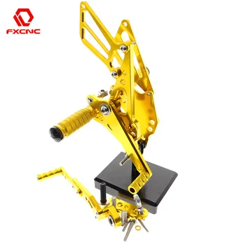 

FX CNC Aluminum Adjustable Rearsets Rear Set Foot Pegs Pedal Footrest For SUZUKI GSXR1000 K9 K11 2009 2010 2011- 2016 Motorcycle