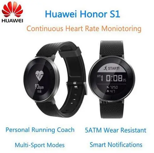 Оригинальные Смарт-часы huawei Fit Honor S1, 5 АТМ, непрерывный пульс, долгий срок службы батареи до 6 дней, PK DZ09, часы Seri
