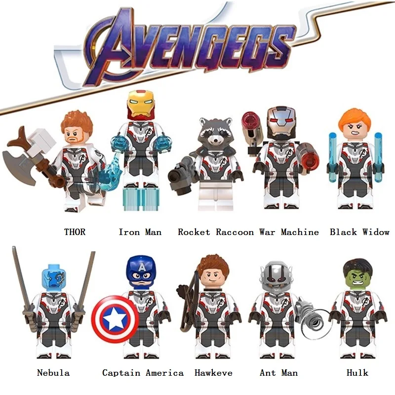 

Avengers 4 Endgame 10Pcs/Set Thor War Machine Ant Man Legoed Marvel Minifigured Building Blocks Toy Action Figures Children Toys