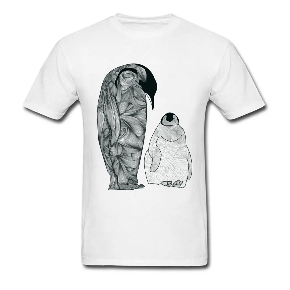 Normal Short Sleeve Tops Tees ostern Day O Neck All Cotton Young T-shirts Emperor Penguins Normal T-shirts Dominant Emperor Penguins white