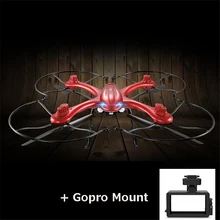 MJX X102H Quadcopter with Gopro Mount 2.4G 4CH 6Axis Altitude Hold Headless Mode One Key Return Phone Controller RC drone RTF