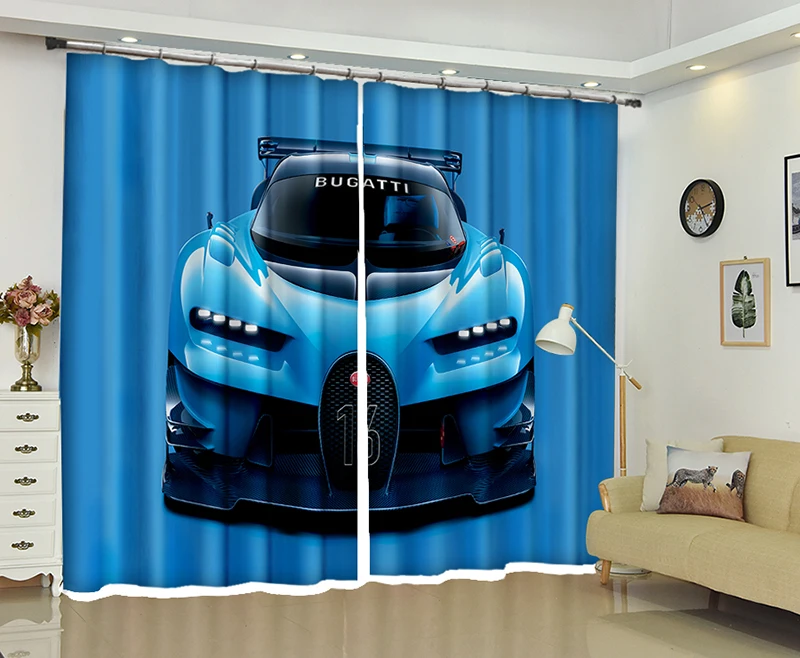 

Super car sports car 3D Blackout Curtains Healthy non-pollution Digital Print Curtains Customizable Tablecloth Shower Curtain