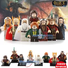 80 шт./партия, фигурка Властелин колец, Gandalf Thranduil Elrond Galadriel Merry Arwen, строительные блоки, кирпичи, детские игрушки, Pg8148