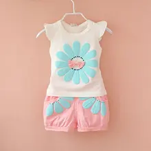 Detail 2016 summer newborn infant baby girls clothes casual sports brand printed tracksuits for baby girls clothing outfits sets