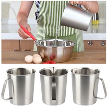 304 Thick Stainless Steel Measuring Cup with Scale Milk Tea Cup Kitchen Baking Measuring Cup Stainless Steel Frothing Pitcher germany aaron flow cup viscometer stainless steel zahn 4 for printing