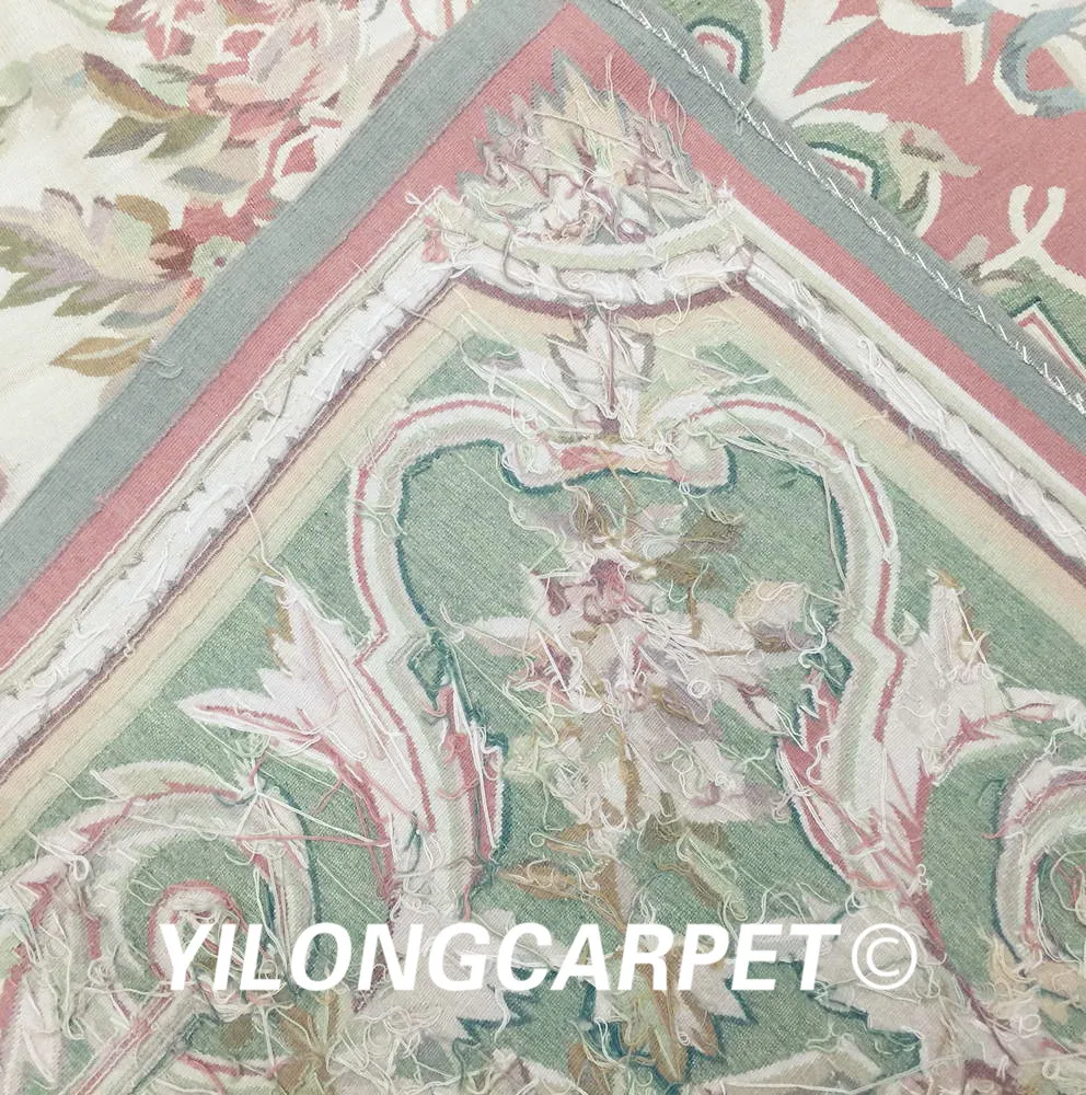 Yilong 9 &quotx 12&quot большой ручной работы Aubusson ковер плоский переплетение французский