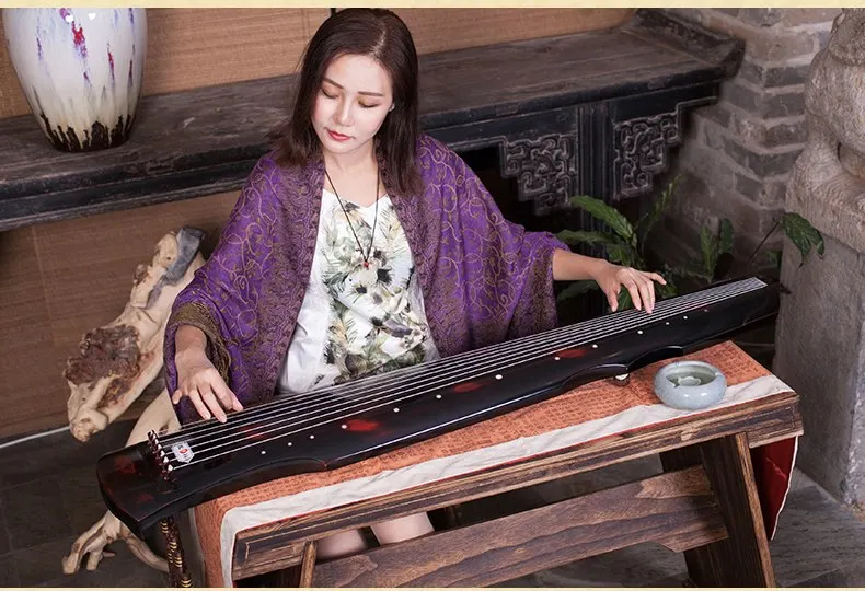 Cinnabar китайский guqin fu xi Тип Lyre китайские 7 струн старинный музыкальный инструмент