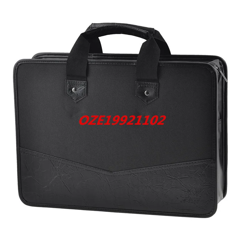 1PCS 39cm x 28.5cm 3 Pockets Zip Up Nylon Faux Leather File Documents Bag Holder 1PCS 39cm x 28.5cm 3 Pockets Zip Up Nylon Faux Leather File Documents Bag Holder