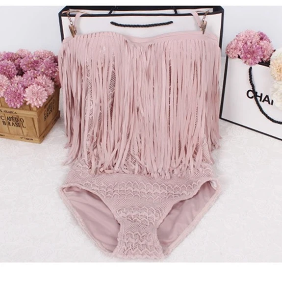 BFUSTYLE женский сплошной на завязках драпированная кисточка Maillot бикини закрытый