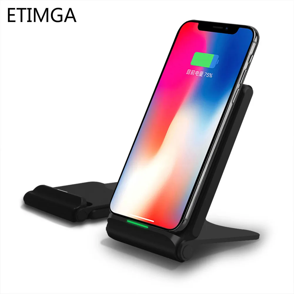 Беспроводное зарядное устройство Qi 10 Вт для iPhone X 8 XS MAX XR Samsung S8 S9 Plus Xiaomi mix 2s док