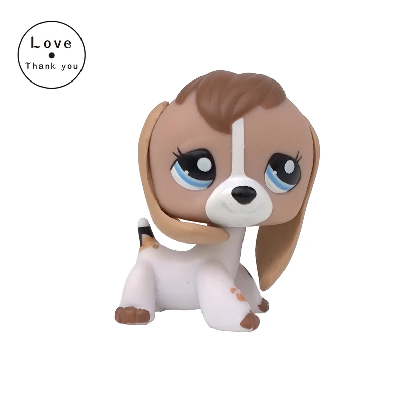 

LPS BEAGLE dog #2207 animal toys White body with blue eyes
