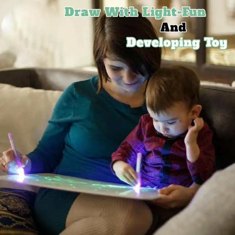 

Magic Drawing Sketchpad Non Magnetic Children Graffiti Fluorescent Drawing Board Early Education for Kids Puzzle Drawing Toy