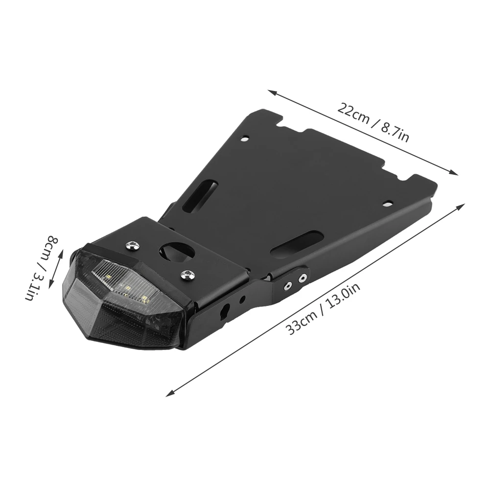 Мотоцикл хвост крепление номерного знака Лампа для заднего освещения BracketMade из премиальное качество алюминий сплав материал, для 14-18 BMW R Nine T - Цвет: Черный
