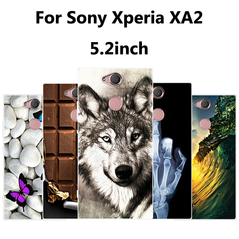 Чехол для sony Xperia XA2 силиконовый чехол ТПУ чехол с рисунком для sony Xperia XA2 H4133 чехлы для sony XA2 XA 2 оболочка мягкий чехол
