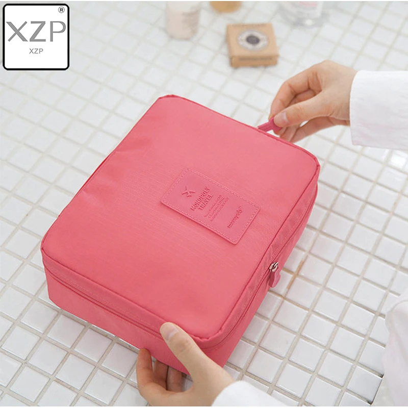 XZP Outdoor Girl Makeup Bag Women Cosmetic Bag Wash Toiletry Make Up Organizer Storage Travel Kit Bag Multi Pocket Ladies Bag