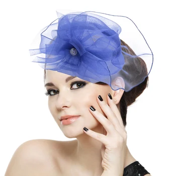 

New Arrival 3 Colors Or Navy Fascinators Hats For Kentucky Derby Party Occasion Hair Clips Church Hats Wedding Hair Accessories
