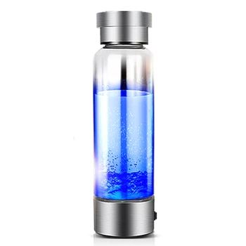 

350ml Hydrogen Rich Water Generator Japanese Alkaline Energy Glass bottle Anion Water Ionizer Anti USB H2 Healthy smart cup