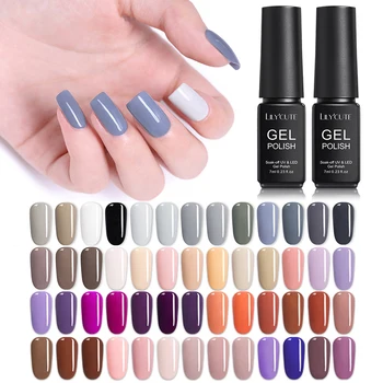 

LILYCUTE Grey Brown Black White Nail Art Gel 7ML Nail UV LED Gel Nail Polish Long-lasting Soak off Varnish Gel varnish