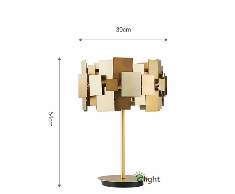 Роскошный Современный Вращающийся Сталь лист Led Настольная лампа пластины золота подвес E14 стол Люстра В Стиле Арт Деко осветительные приборы для внутреннего использования