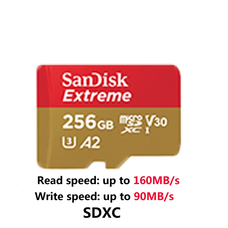 SanDisk карта памяти Micro SD 128 Гб 64 Гб 32 Гб microSDHC/microSDXC UHS-I U3 скорость чтения до 160 МБ/с./с UHD 3D 4K - Емкость: 256GB