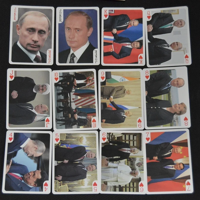

Souvenir President of the Russian Vladimir Putin Collection poker 54pcs set celebrity playing cards deck novelty present pokers