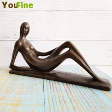 Bronze abstract female sculpture nude woman desktop ornament decoration female nude