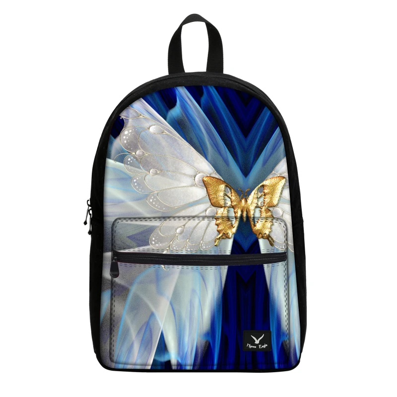 

New Butterfly Children Canvas Backpack Rose Girls School Backpack For Teenager Women Flower Rucksack Mochila Backbag
