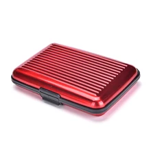 Водонепроницаемый металлический держатель для кредитных карт сплав нержавеющей стали с алюминием Чехол Коробка Бизнес ID держатель для кредитных карт RFID крышка сканирования