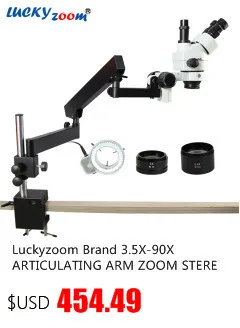 Luckyzoom бренд SZM45 7X-45X столб секторная база зум стерео микроскопы Оптический бинокулярный микроскоп