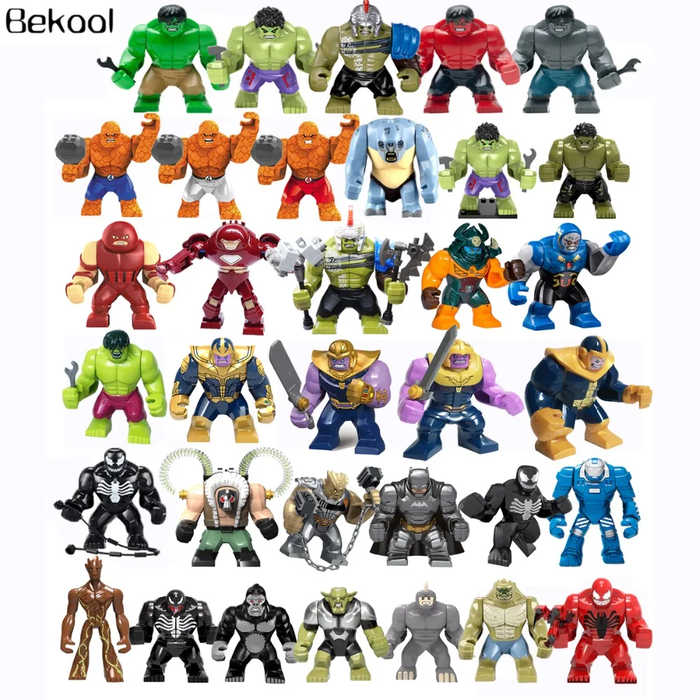 

2019 New Avengers 3 Infinity War Thanos Armored Batman Large Hulk Dogshank minifigs COMPATIBLE legoe Building Blocks kids toys