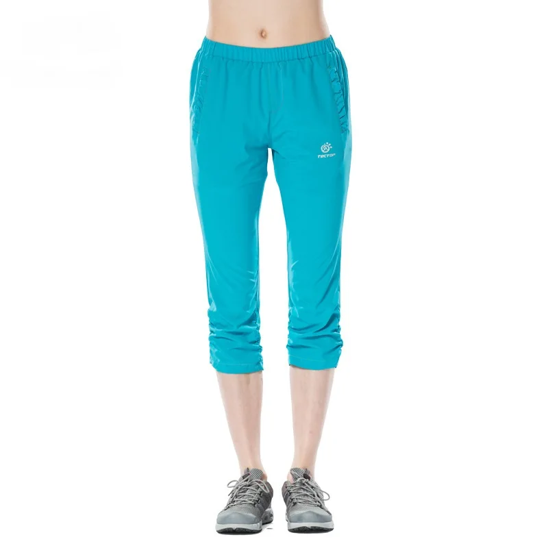 Tectop New Summer Women Outdoor Sport Elastic Quick Dry Shorts Girls Breathable Camping Hiking